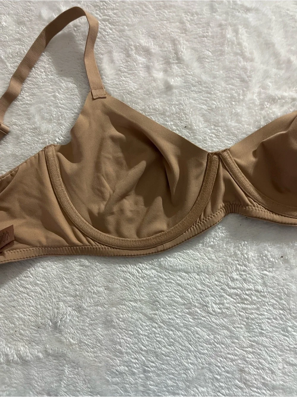 NEW Skims Fits Everybody UNLINED DEMI BRA 32DDD Clay ? Smoothing Underwire Nude - Picture 5 of 14